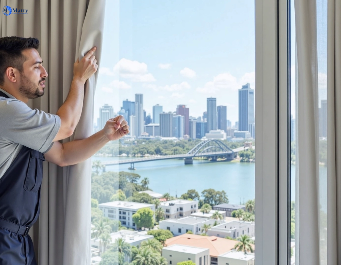 Professional curtain steam cleaning service cleveland-nsw QLD by Matty Curtain Cleaning